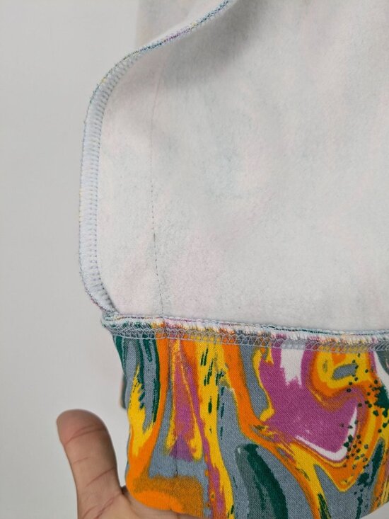 Psychedelic Swirl Hoodie Colorful Abstract Streetwear Y2K Festival Artsy Size M - Picture 5 of 11